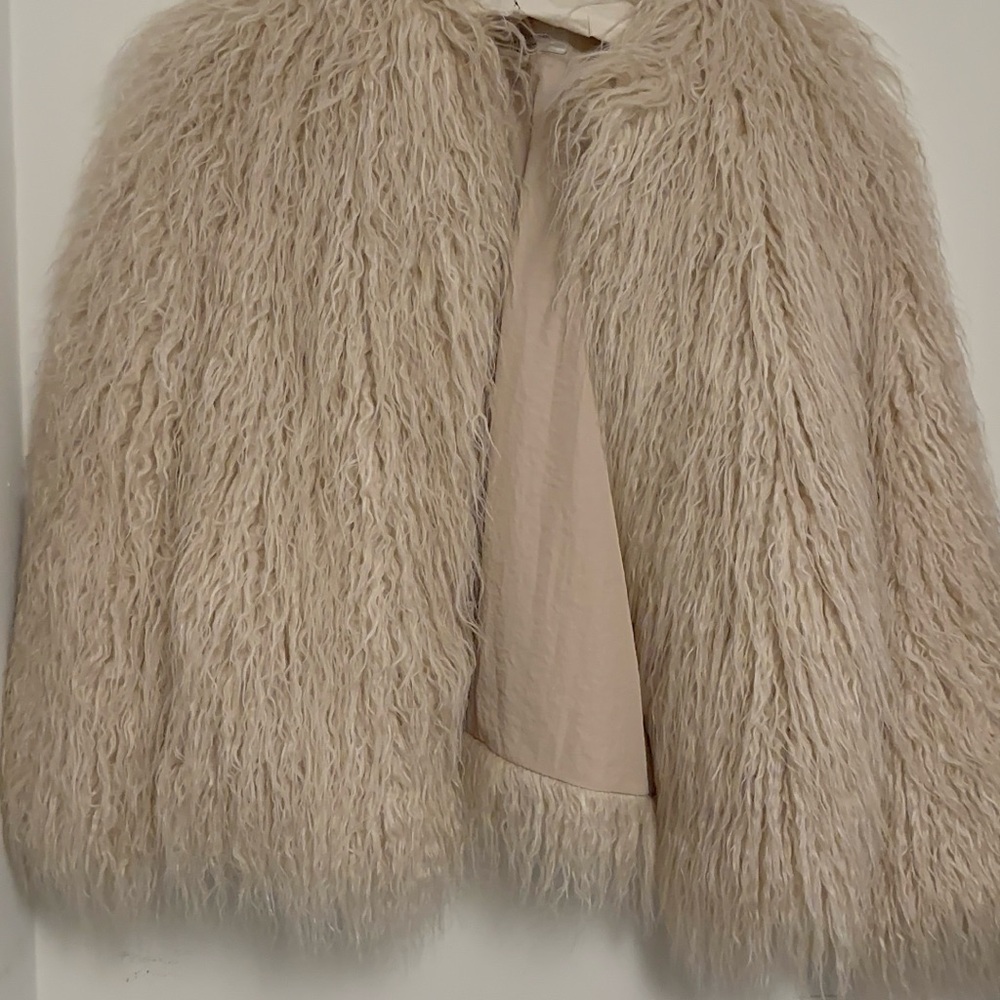 Zara Cream Teddy Jacket
